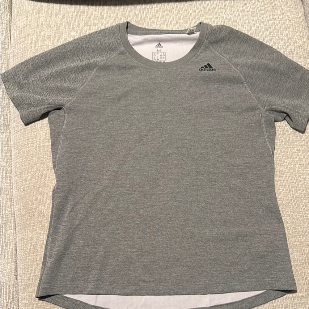 Adidas Gray Short Sleeve Tees Casual Comfort
